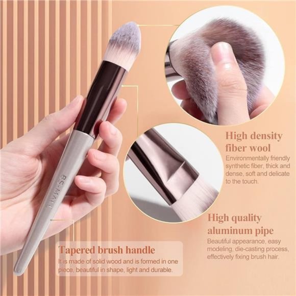 New With Box - Makeup Brush Set 18 Pcs Premium Makeup Brushes with black case - Picture 2 of 6